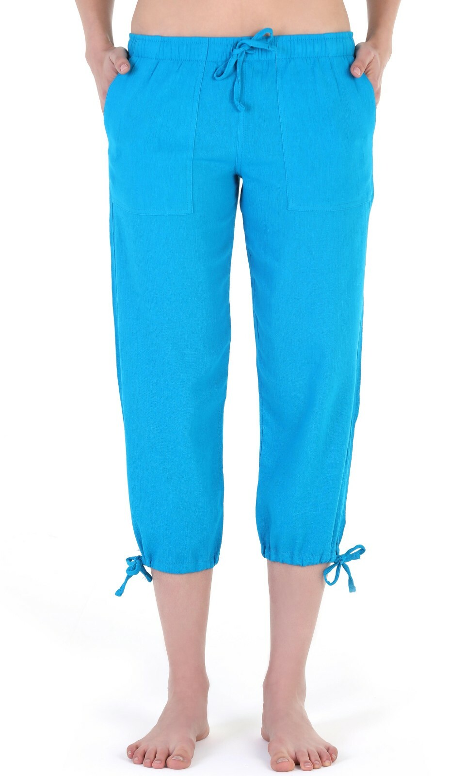J \u0026 Ce Women's 100% Cotton Gauze Capri Beach \u0026 Pajama Pants with Pockets  NWT | eBay